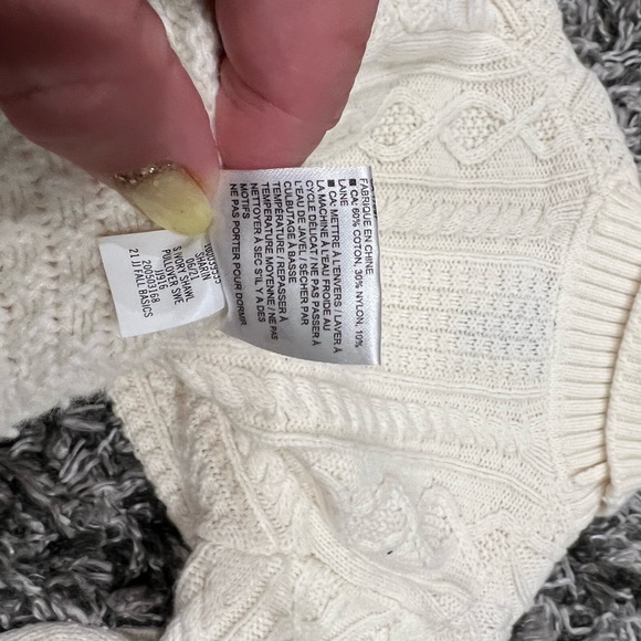 Janie and Jack Cable Knit Fisherman Sweater 3Tboys Toddler Cream Knit Button - Picture 10 of 11